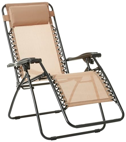 Amazon Basics - Sedia A Gravità Zero, Beige
