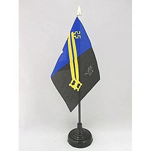 Az Flag Bandiera Da Tavolo Contea Di Surrey 15X10Cm Punta Dorata - Piccola Bandierina County Of Surrey - Inghilterra 10 X 15 Cm
