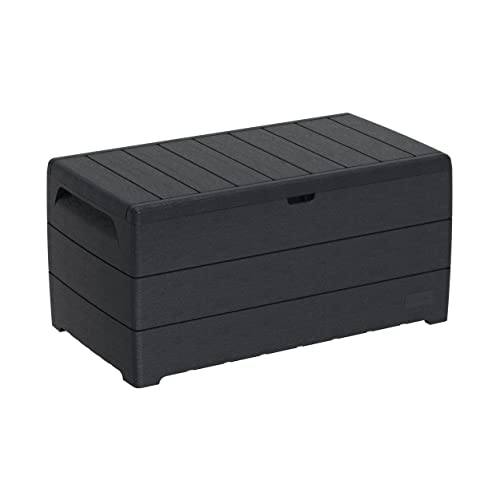 Duramax Cedargrain Durabox 416 Litri, Contenitore Per Esterni, In Plastica, E Organizer Per Mobili Da Giardino, Struttura In Venatura Del Legno, Scato