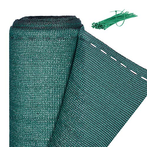 Relaxdays, Verde Rete Di Recinzione Per Recinti E Ringhiere, Tessuto Hdpe, Protezione Raggi Uv, Resistente, 1,2 X 50 M, Meter
