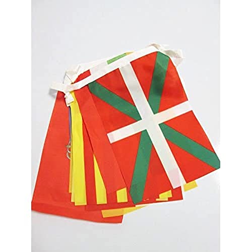Ghirlanda 6 Metri 19 Bandiere 19 Comunità Autonome Della Spagna Con Città 21X15Cm - Bandiera Regioni Spagnole 15 X 21 Cm - Festone Bandierine - Az Fla