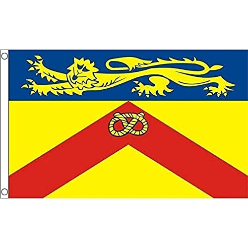 Az Flag Bandiera Contea Di Staffordshire 150X90Cm - Bandiera County Of Staffs. - Inghilterra 90 X 150 Cm