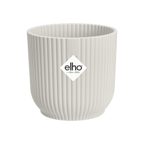 Elho Vibes Fold Round Mini 7 - Vaso Per Piante Da Interno - Ø 7 X H 6.5 Cm - Bianco/Silky White