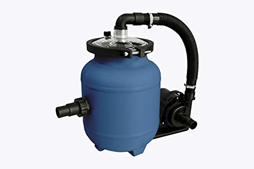 Spid'O - Gruppo Di Filtraggio Piscina Combo S1 Kit (Pompa + Vasca + Aqualoon) 3 M3/H Per Piscina Fino A 8 M3, Blu