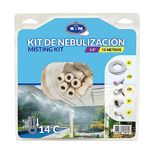 M&M'S 'S & M 580758 – Kit 10 Metri Nebulización 3/8-10 Ugelli, 8 X 28 X 28 Cm, Colore: Beige