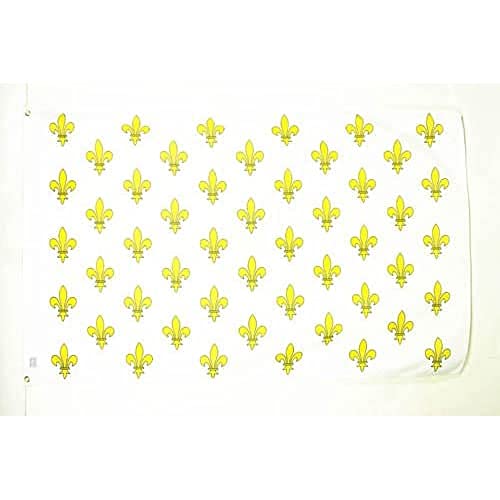 Az Flag Bandiera Regno Di Francia 90X60Cm - Bandiera Fiore Di Lis Bianco Azzurro - Reale Francese 60 X 90 Cm