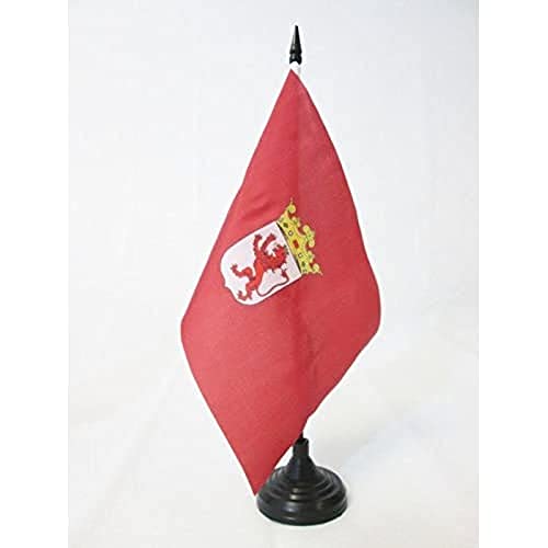 Az Flag Bandiera Da Tavolo Provincia Spagnola Di Albacete 21X14Cm - Piccola Bandierina Albacete - Castiglia-La Mancia 14 X 21 Cm