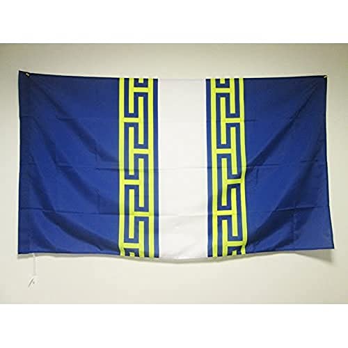 Az Flag Bandiera Alta Marna 150X90Cm - Bandiera Dipartimento Di Haute-Marne - Francia 90 X 150 Cm Foro Per Asta