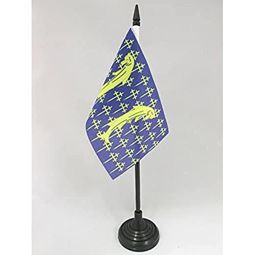 Az Flag Bandiera Da Tavolo Mosa 15X10Cm - Piccola Bandierina Dipartimento Della Meuse - Francia 10 X 15 Cm