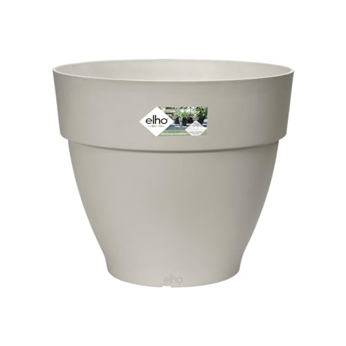 Elho Vibia Campana Round 55 - Vaso Per Esterno - Ø 54.5 X H 47 Cm - Bianco/Silky White