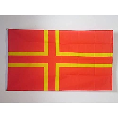 Az Flag Bandiera Normandia Croce Di Sant'Olaf 150X90Cm - Bandiera Normanna - Francia 90 X 150 Cm