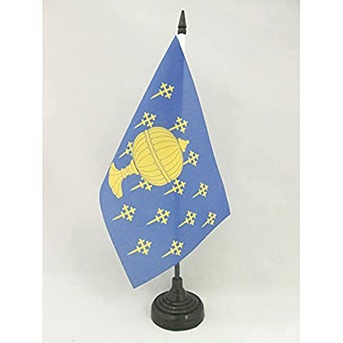 Az Flag Bandiera Da Tavolo Regno Di Galizia 409-1815 21X14Cm - Piccola Bandierina Reino De Galicia - Spagna 14 X 21 Cm