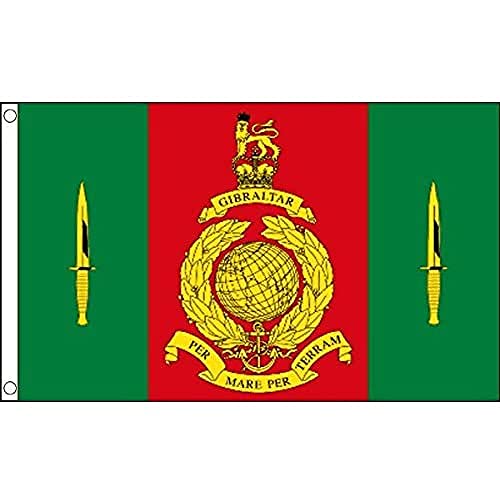 Az Flag Bandiera Commando Training Centre Royal Marines Di Regno Unito 150X90Cm - Bandiera British Army 90 X 150 Cm