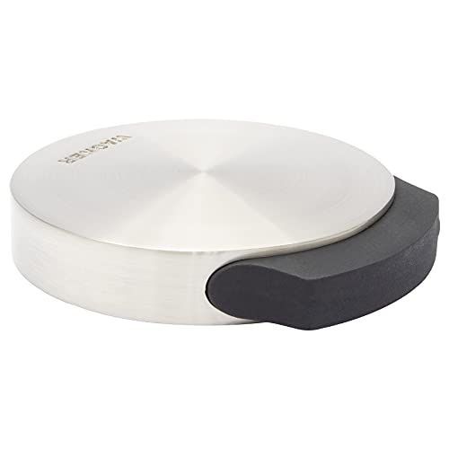 Wagner Fermaporta Avvitare O Incollare - Diametro Ø 50 X 106 X 17 Mm I Fermaporta A Pavimento I Corpo In Zinco Pressofuso Con Effetto Inox, Protezione