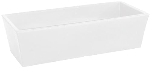 Kloris Vaso Moderno Basso Fioriera Rettangolare Mod Deco Cassetta Balcone E Giardino Cm 87X37 Altezza 22,5 Cm Made In Italy Leggero E Resistente Color