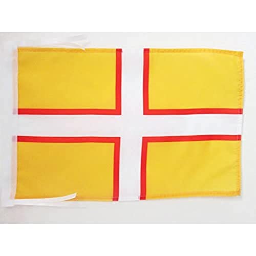 Bandiera Contea Di Dorset 45X30Cm - Bandierina County Of Dorset - Inghilterra 30 X 45 Cm Cordicelle - Az Flag