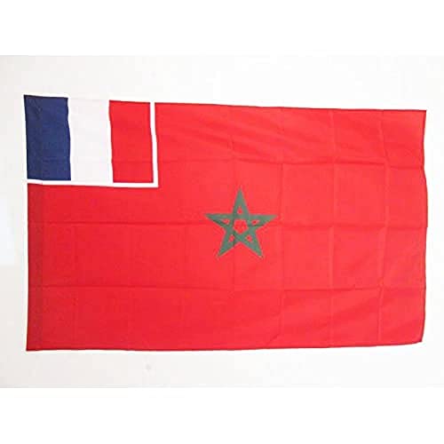Bandiera Protettorato Francese Del Marocco 1912-1956 90X60Cm - Bandiera Impero Coloniale Francese 60 X 90 Cm Foro Per Asta - Az Flag
