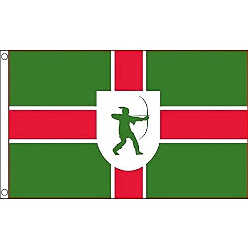 Bandiera Contea Di Nottinghamshire 150X90Cm - Bandiera County Of Notts. - Inghilterra 90 X 150 Cm - Az Flag