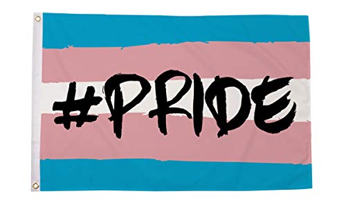 Bandiera Orgoglio Transessuale Hashtag Pride 150X90Cm - Bandiera Trangender – Transessualità 90 X 150 Cm - Az Flag