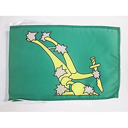 Bandiera Irlanda Starry Plough Verde 45X30Cm - Bandierina Irish Republican Movement 30 X 45 Cm Cordicelle - Az Flag