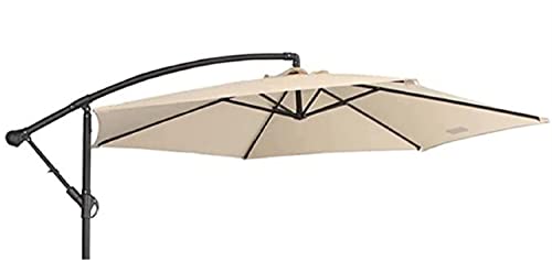 Megashopitalia Top Telo Di Ricambio Per Ombrellone Con Palo Centrato E Decentrato In Alluminio Legno Tondo Ø300 Cm Diametro 6 Stecche Con Airvent Ecrù