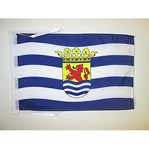 Az Flag Bandiera Provincia Di Zelanda 45X30Cm - Bandierina Zeeland - Paesi Bassi 30 X 45 Cm Cordicelle