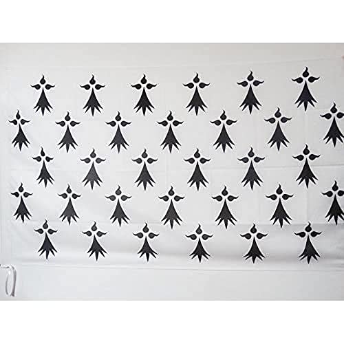 Az Flag Bandiera Provincia Di Bretagna 150X90Cm - Bandiera Bretagne In Francia 90 X 150 Cm Foro Per Asta