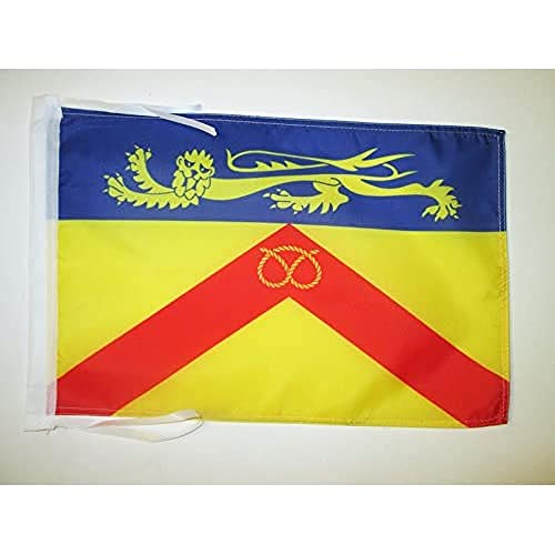 Az Flag Bandiera Contea Di Staffordshire 45X30Cm - Bandierina County Of Staffs. - Inghilterra 30 X 45 Cm Cordicelle