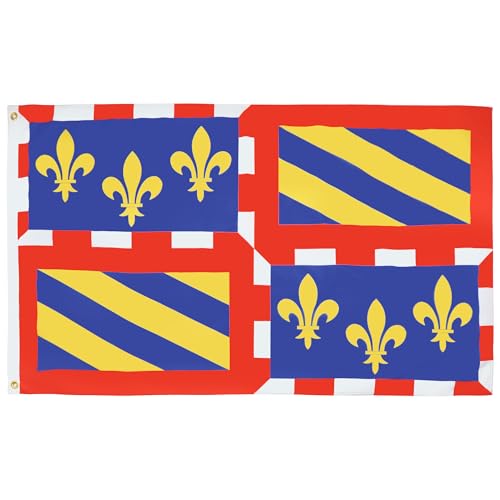 Az Flag Bandiera Borgogna 150X90Cm - Bandiera Bourgogne In Francia 90 X 150 Cm