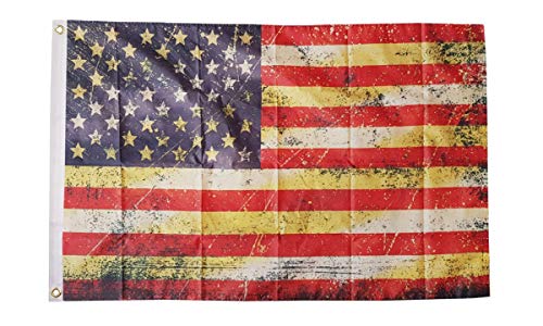 Az Flag J_2681 Bandiera Usa Vintage Con Occhielli In Metallo, 150 X 90 Cm
