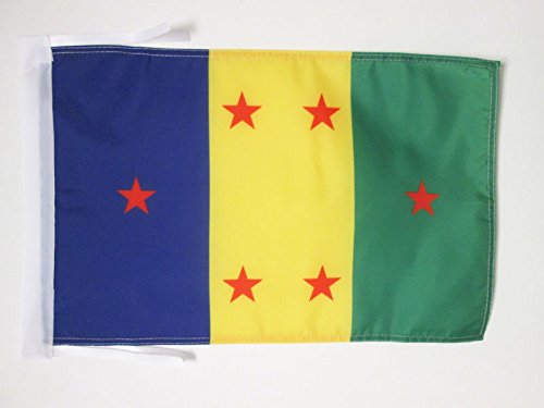 Az Flag Bandiera Ogoni Del Delta Del Niger 45X30Cm - Bandierina Ogoni 30 X 45 Cm Cordicelle