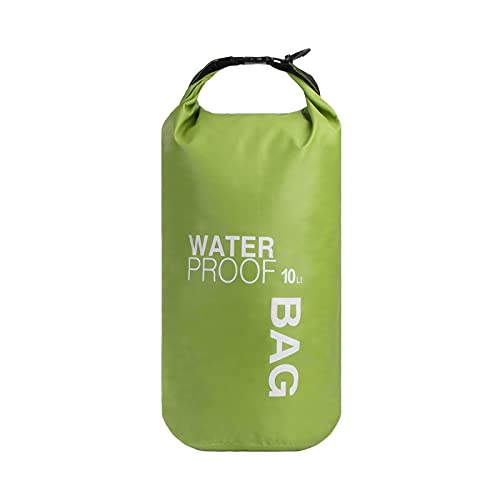 Qimei-Shop Borsa Impermeabile 10L Dry Bag Sacche Impermeabili Per Canottaggio Kayak Rafting Campeggio Pesca Nuoto Sport Acquatici Verde