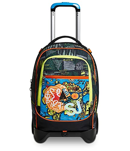 Trolley Scuola Jack 2 Ruote - Sea Pirate Sj Boy Bambino - Zaino Sganciabile - Doppio Uso