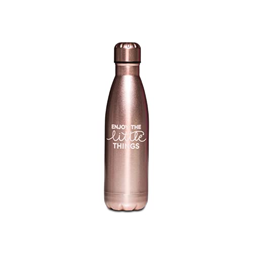 Fcp Borraccia Tri-Coastal - Enjoy The Little Things - In Acciaio Inox Posh + Pop - Bottle Termica Con Tenuta Stagna - Mantenimento Temperatura Caldo,