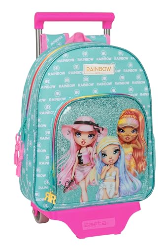 Safta With Trolley Wheels Rainbow High Paradise Backpack One Size