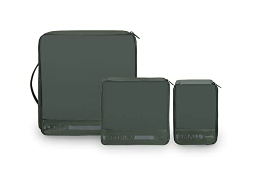 Samsonite Pack-Sized, Set Di 3 Organizer Per Bagagli, 14/22/30 Cm, Verde (Forest)