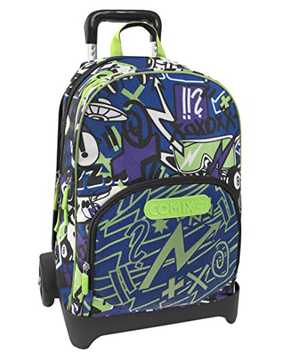 Comix Bright , Zaino Trolley Unisex Bambini E Ragazzi, Multicolore, Taglia Unica