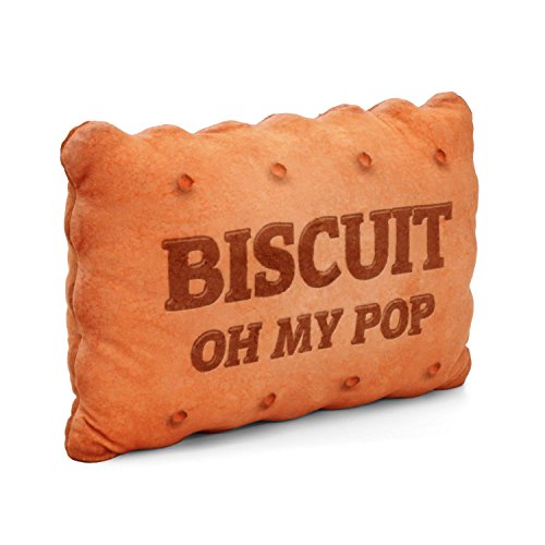 Oh My Pop! Biscuit-Cuscino Grande, Beige, 40 X 31 Cm