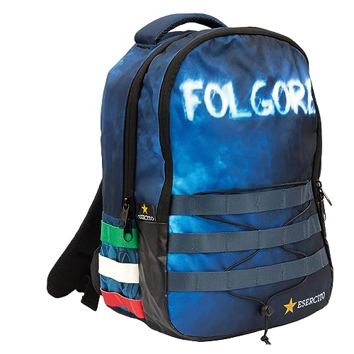 Esercito Italiano '23 Zaino Folgore, Comodo Zaino Con Colori A Tema Folgore, Ideale Per La Scuola E Il Tempo Libero Per Bambini A Partire Dai 3 Anni,