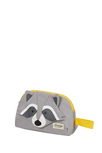 Samsonite Happy Sammies Eco - Beauty Case, 22 Cm, 2.5 L, Grigio (Raccoon Remy)