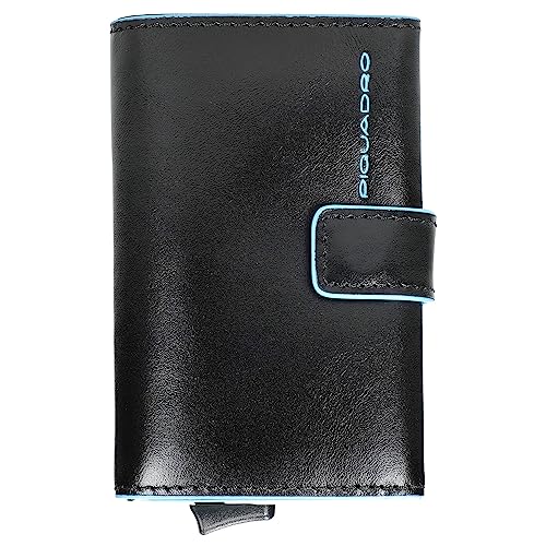 Piquadro Blue Square Compact Wallet Nero