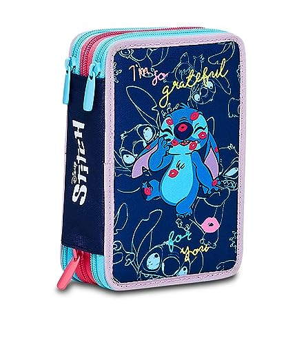 Astuccio 3 Zip Lilo & Stitch