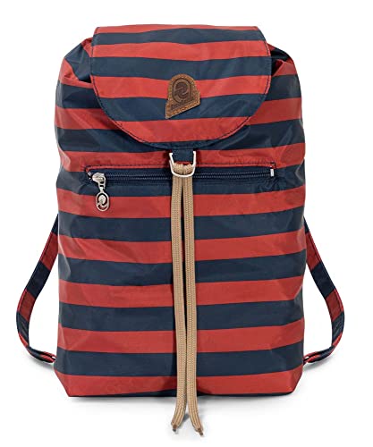 Invicta Zaino Minisac Heritage, Bicolore Blu/Rosso, Richiudibile E Tascabile, Viaggio Y Tempo Libero, Zainetto Uomo Donna A Righe, Packable