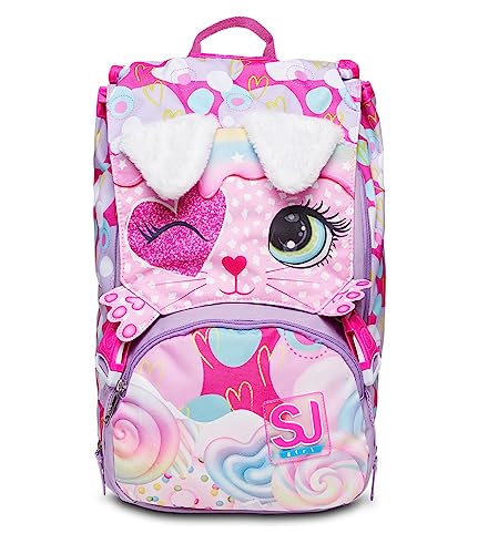 Sj Gang Zaino Scuola Estensibile, Rosa, Heart Lolly, Zaino Doppio Scomparto Con Orhie Sollevabili, Scuola, Bambine E Ragazze