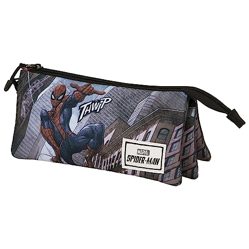 Marvel Spiderman Arachnid-Astuccio Triplo Fan 2.0, Rosso, 23 X 11 Cm