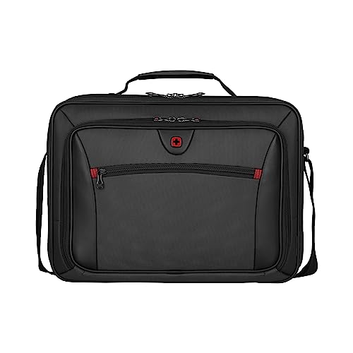 Wenger Borsa Porta Pc Insight A Tracolla, Notebook 15,6”, Tasca Per Tablet 10’’, Cartella, 10 L, Uomo Donna, Ufficio Viaggi Di Lavoro Università, Grig