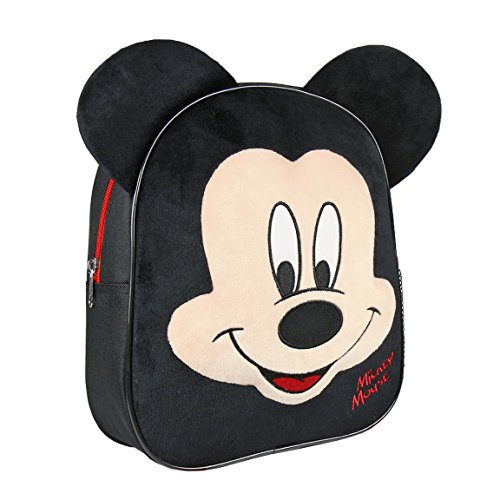 Cerdá Life'S Little Moments - Disney Mickey Mouse - Zaini Borse Bambini Ragazzi - Zainetto Bambino Topolino - Nero 28 Cm