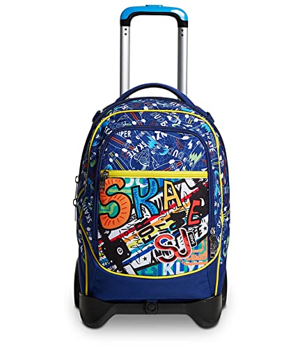 Trolley Scuola Jack 2 Ruote - Funny Adventure Sj Boy Bambino - Zaino Sganciabile - Doppio Uso