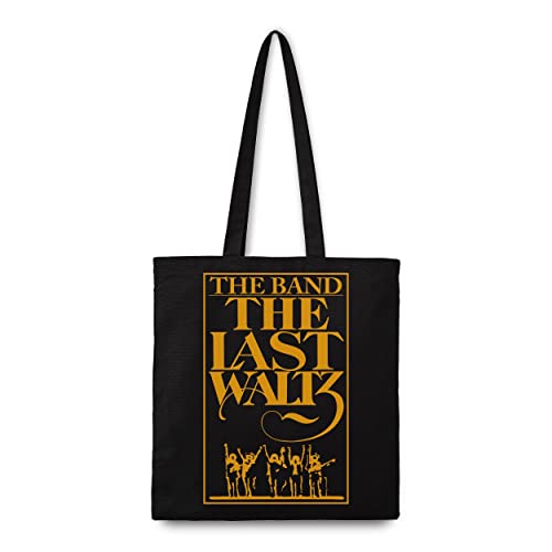 Rocksax Borsa Tote The Band - L'Ultimo Valzer, Nero, Standard, Shooper In Tela Pesante Realizzato In Materiale Riciclato Fairtrade