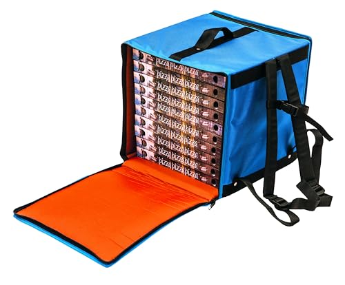 Borsa Termica Rigida A Zaino Di Gimetal Per 10 Cartoni Pizza Diam. 33 Con Zip, Diametro 36X36 Cm
